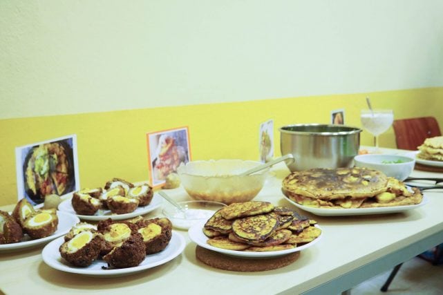 Blick auf das Buffet